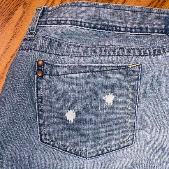 Old Navy Boot-Cut Jeans Ultra Low Waist Distressed Light Wash Vintage Denim - Picture 8 of 11